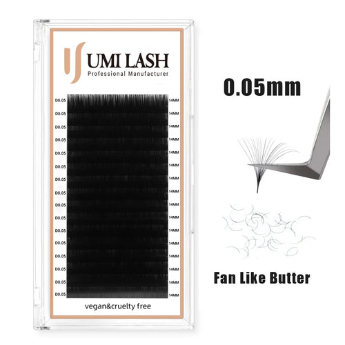 0.05 Matte Black Volume Lash Extension Tray 16 Rows