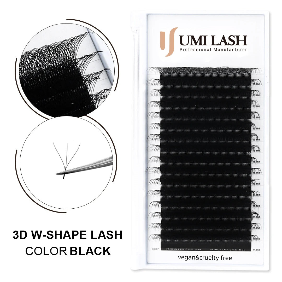 W Shape 3D 4D 5D Premade Voume Lashes (16 Lines)