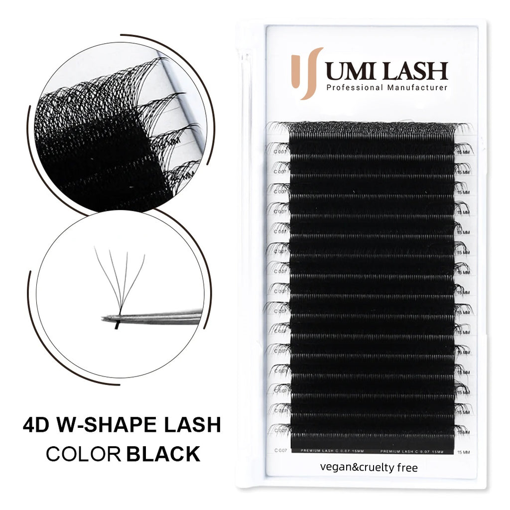 W Shape 3D 4D 5D Premade Voume Lashes (16 Lines)